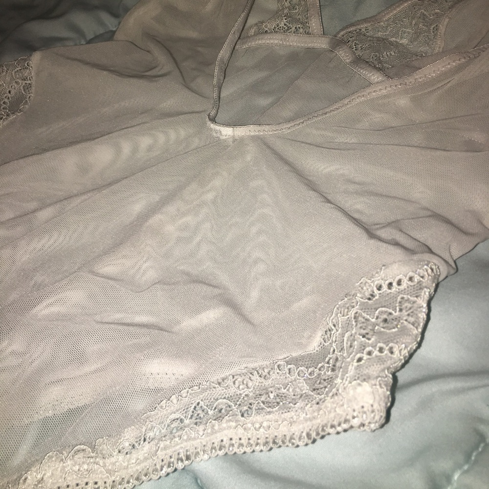 Embroidered Mesh Vintage Bodysuit
